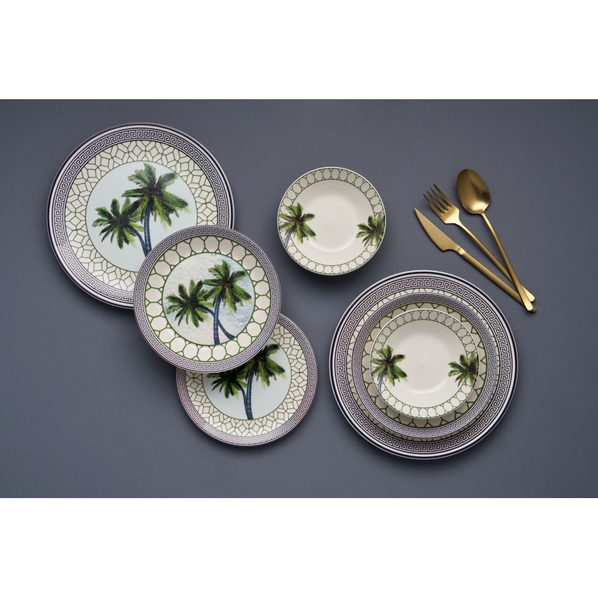 Serviesset 24-delig kleurrijk/keramiek