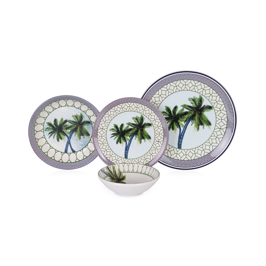 Serviesset 24-delig kleurrijk/keramiek