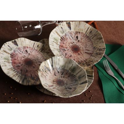 Serviesset 24-delig kleurrijk/porselein