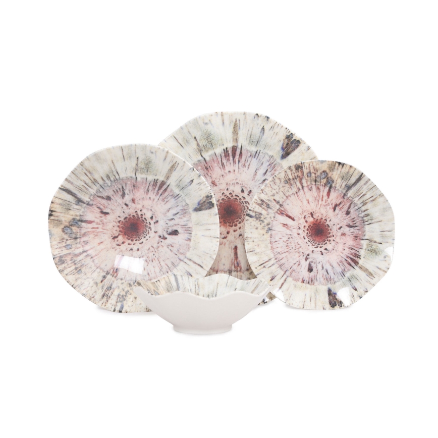 Serviesset 24-delig kleurrijk/porselein