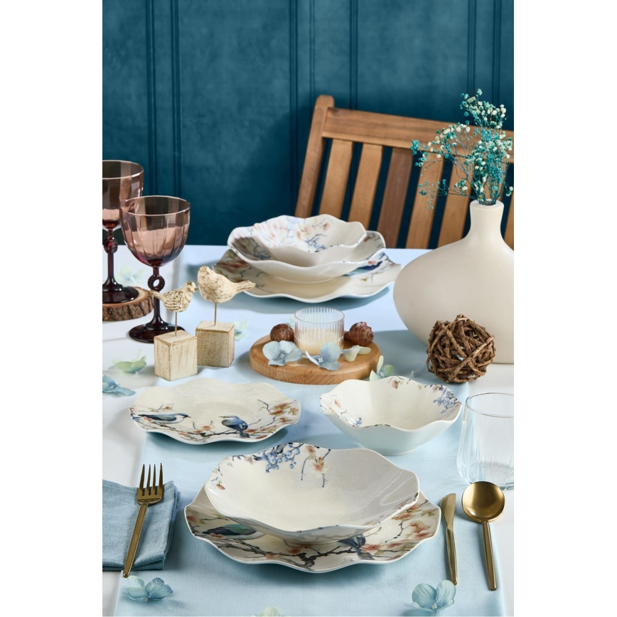 Serviesset 24-delig kleurrijk/porselein