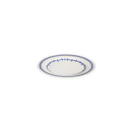 Serviesset 24-delig, wit/blauw, porselein
