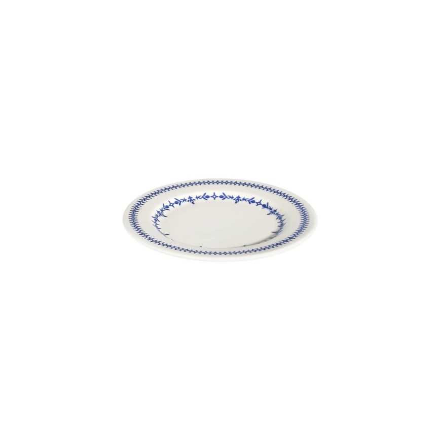 Serviesset 24-delig, wit/blauw, porselein