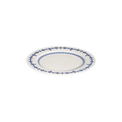 Serviesset 24-delig, wit/blauw, porselein