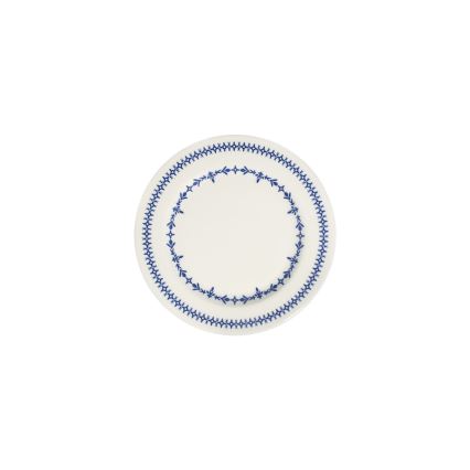 Serviesset 24-delig, wit/blauw, porselein