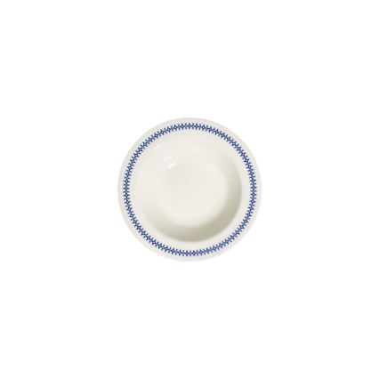 Serviesset 24-delig, wit/blauw, porselein
