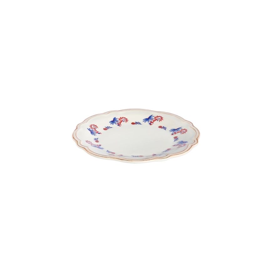 Serviesset 24-delig wit/blauw/rood/porselein