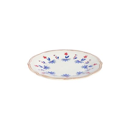 Serviesset 24-delig wit/blauw/rood/porselein