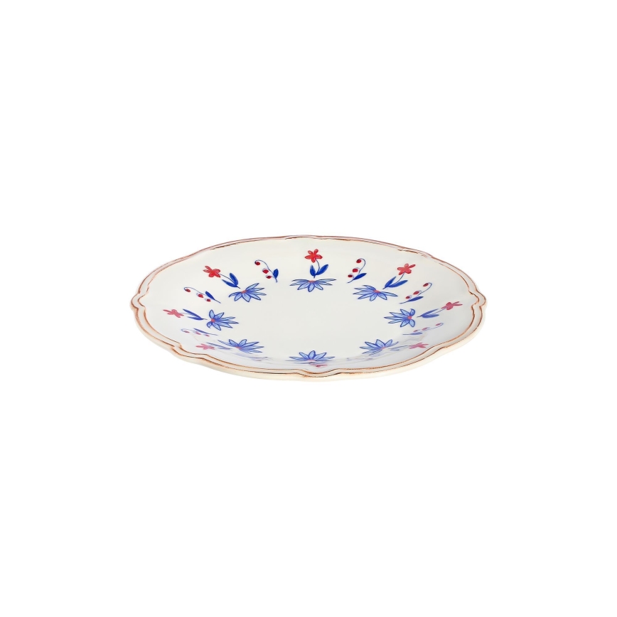 Serviesset 24-delig wit/blauw/rood/porselein