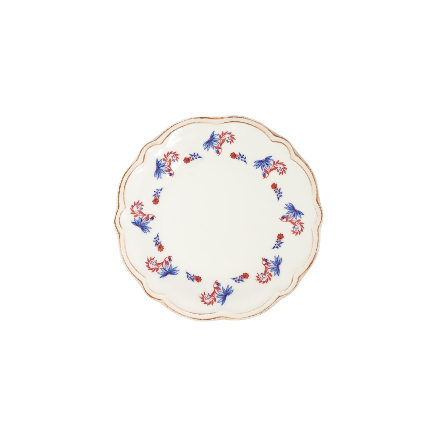 Serviesset 24-delig wit/blauw/rood/porselein