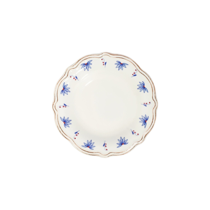 Serviesset 24-delig wit/blauw/rood/porselein