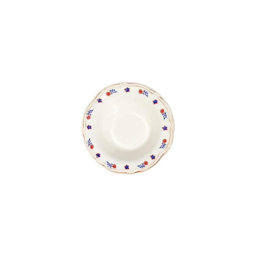Serviesset 24-delig wit/blauw/rood/porselein