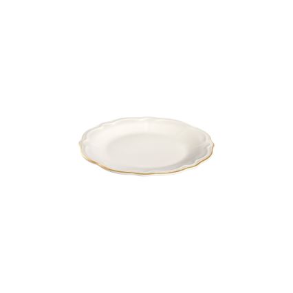 Serviesset 24-delig, wit/goud, porselein