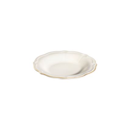 Serviesset 24-delig, wit/goud, porselein