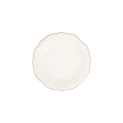 Serviesset 24-delig, wit/goud, porselein