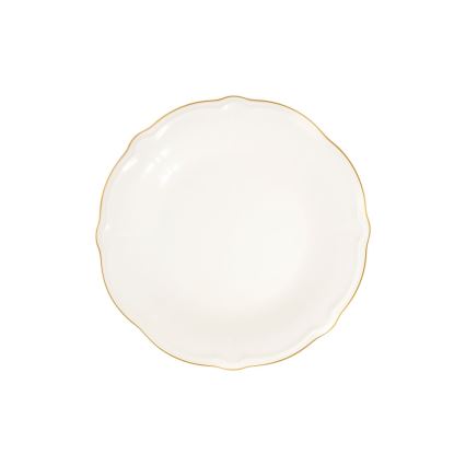 Serviesset 24-delig, wit/goud, porselein