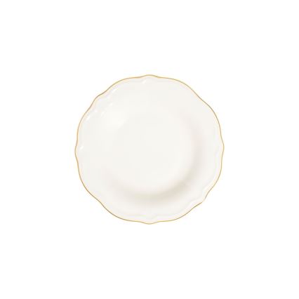Serviesset 24-delig, wit/goud, porselein