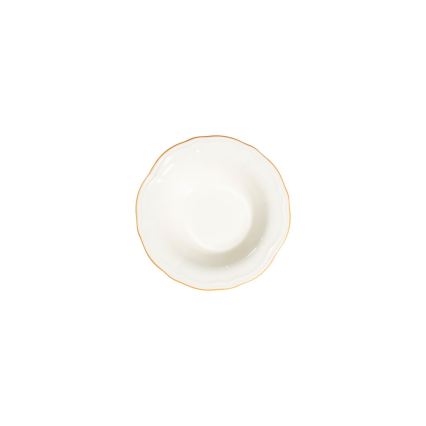 Serviesset 24-delig, wit/goud, porselein