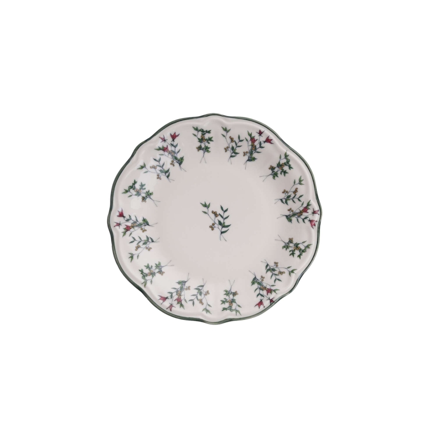 Serviesset 24-delig wit/groen porselein