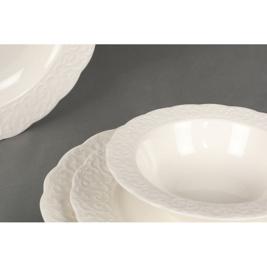 Serviesset 24-delig wit/porselein