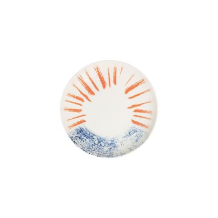 Serviesset 24-delig wit/rood/blauw /porselein
