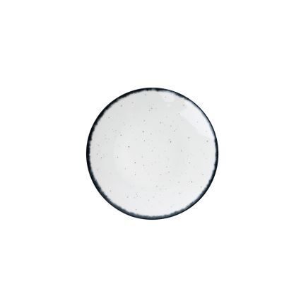 Serviesset 24-delig, wit/zwart, porselein