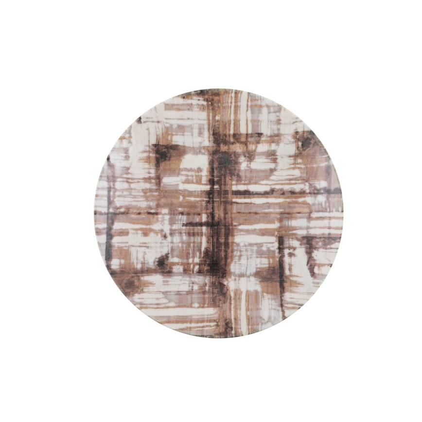 Serviesset 24 stuks bruin/wit/porselein