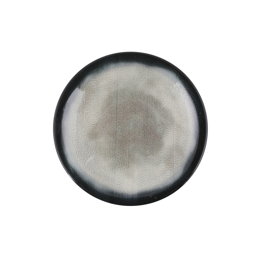 Serviesset 26-delig, blauw/bruin, porselein