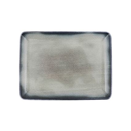 Serviesset 26-delig, blauw/bruin, porselein