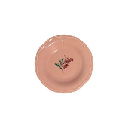 Serviesset 27-delig roze/wit/porselein