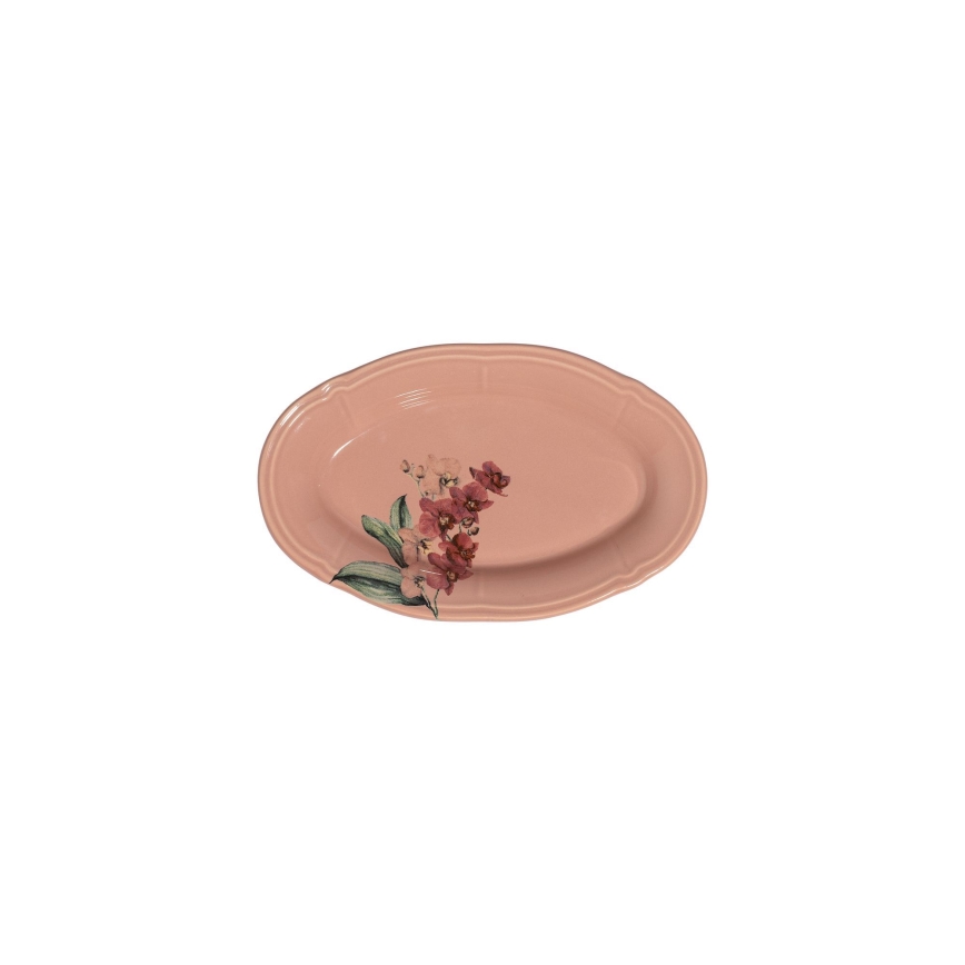 Serviesset 27-delig roze/wit/porselein