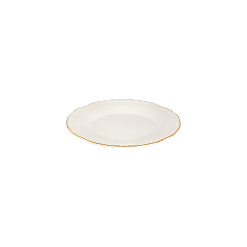 Serviesset 53-delig wit/goud/porselein