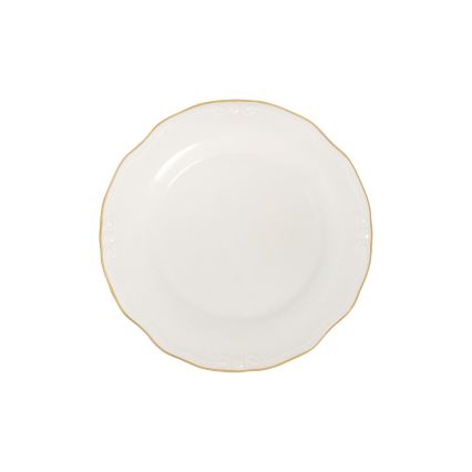 Serviesset 53-delig wit/goud/porselein