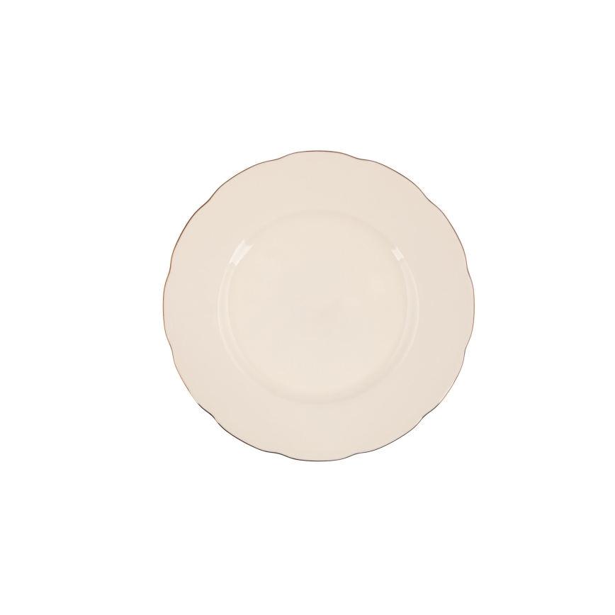 Serviesset 83-delig wit/koper/porselein