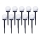 SET 10x LED Solar lamp LED/0,12W/1,2V 6500K IP44 zwart/wit