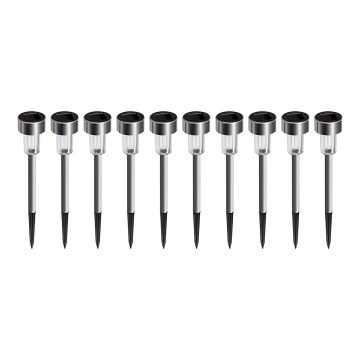 SET 10x LED Zonne-energie lamp LED/0,06W/1,2V 6000K IP44 40 mAh