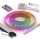 SET 1x dimbare RGBW LED-strip DIGITAL LED/16,5W/230V 5 m + 5x inbouwprofiel 1 m zwart/wit + afstandsbediening