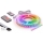 SET 1x dimbare RGBW LED-strip NEO LITE MUSIC LED/24W/230V 5 m IP65 Wi‑Fi Tuya + 5x inbouwprofiel 1 m zwart/wit + afstandsbediening