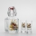 Set 1x glazen fles en 2x shotglas doorzichtig met diermotief - haas