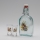 Set 1x glazen fles en 2x shotglas doorzichtig met een hazenmotief