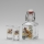 Set 1x glazen fles en 2x shotglas doorzichtig met een vossenmotief