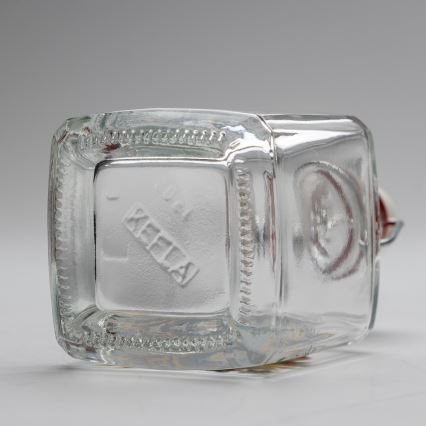 Set 1x glazen fles en 2x shotglas doorzichtig met een vossenmotief