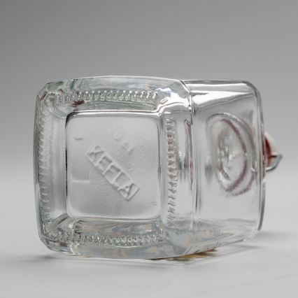 Set 1x glazen fles en 2x shotglas doorzichtig met een wild zwijnmotief