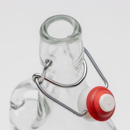 Set 1x grote fles + 2x shotglas doorzichtig met een dansmotief