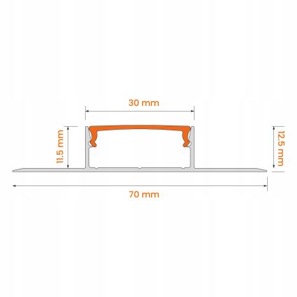 SET 1x LED-strip met bewegingssensor FLEX LED/3,6W/4xAA 2 m + 2x inbouwprofiel 1 m zilver/wit