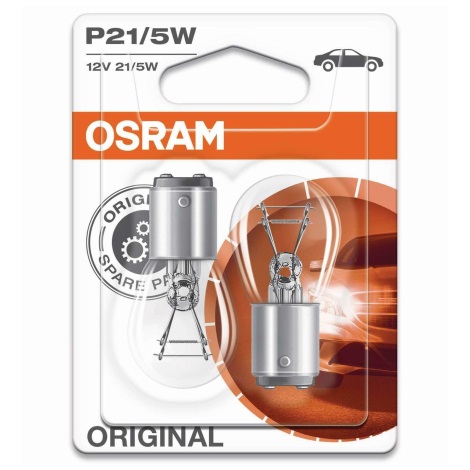 SET 2x Autolamp BAY15d/P21/5W/12V - Osram