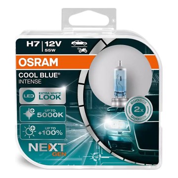 SET 2x Autolamp COOL BLUE H7 PX26d/55W/12V 5000K - Osram