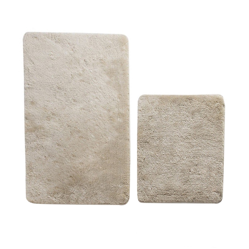 SET 2x Badkamer mat 60/100 cm beige