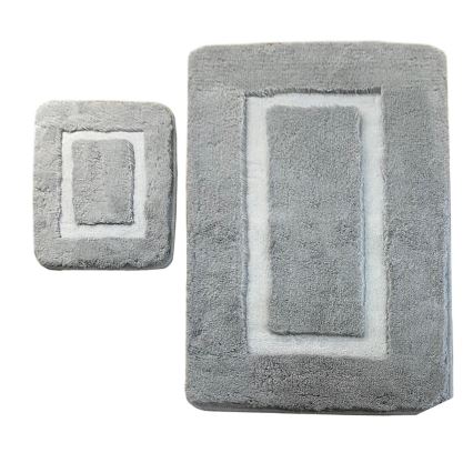 SET 2x Badkamer mat 60/100 cm grijs