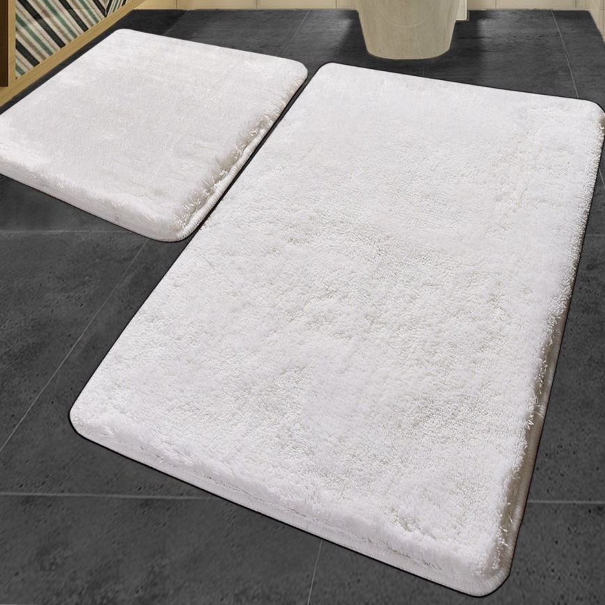 SET 2x Badkamer mat 60/100 cm wit